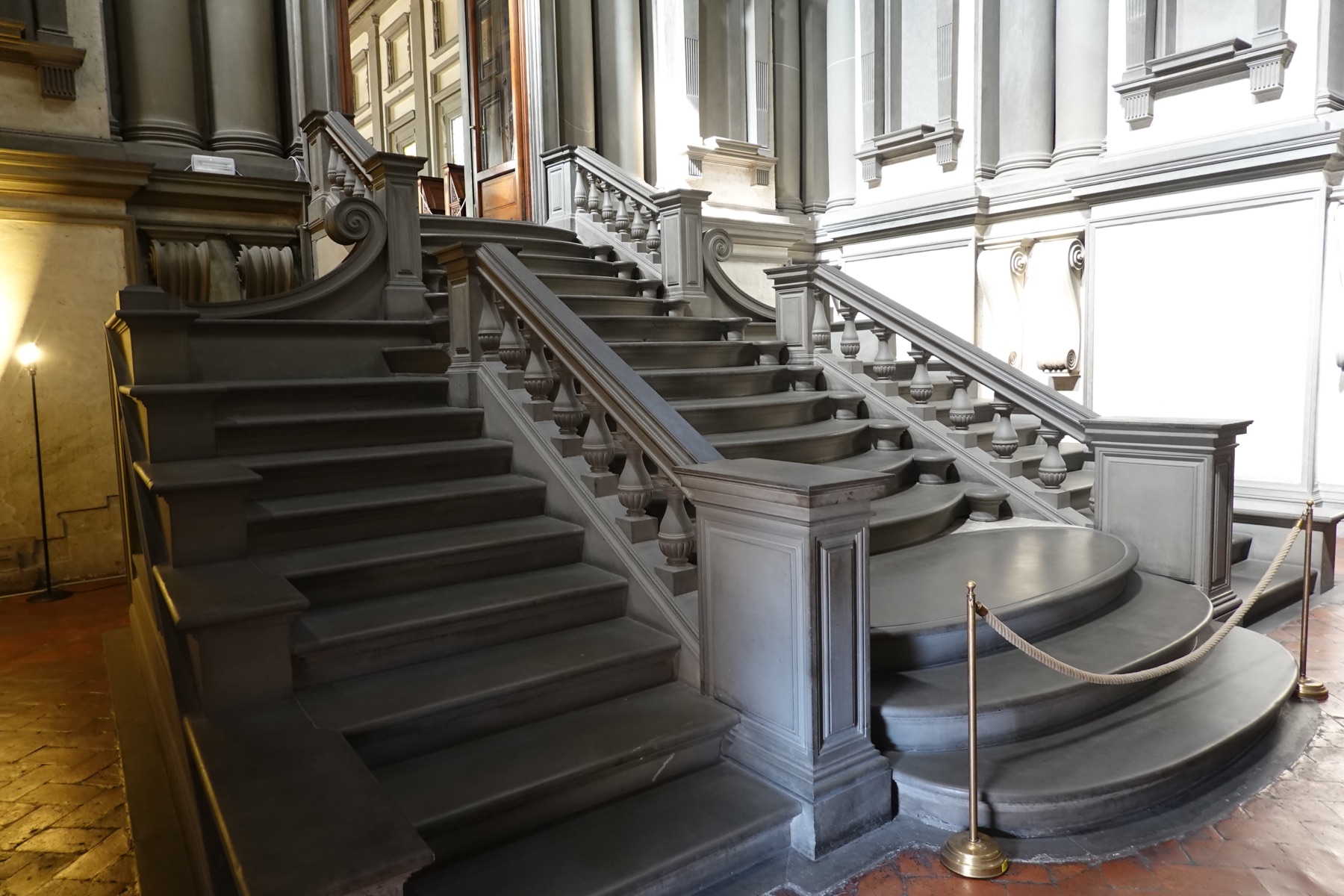 Annotated details from the Laurentian Library staircase by Michelangelo